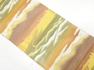 アンティーク　山並模様織り出し袋帯（材料）